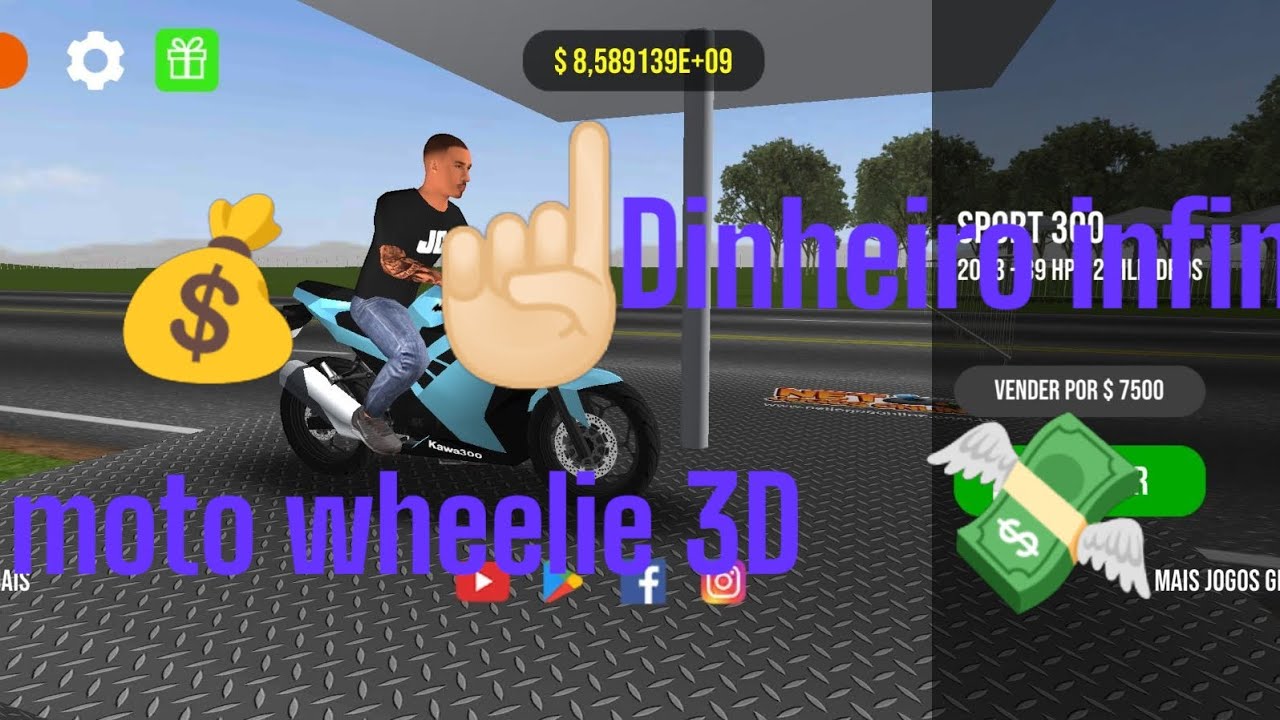 Como ter dinheiro infinito no moto wheelie 3D- vem comigo.