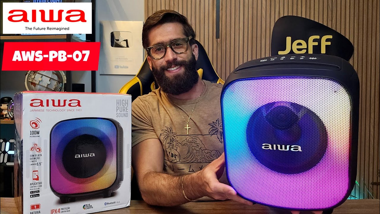 AIWA PARTYBOX AWS-PB-07 100W RMS: Caixa de som COMPLETASSA! Vale o custo? (Análise)