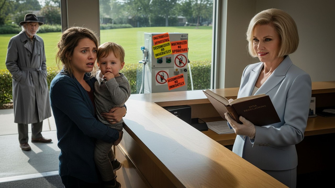 HOA Karen Cancels Sick Baby's Medical Setup – Grandpa's Bombshell at Gala Shocks All!