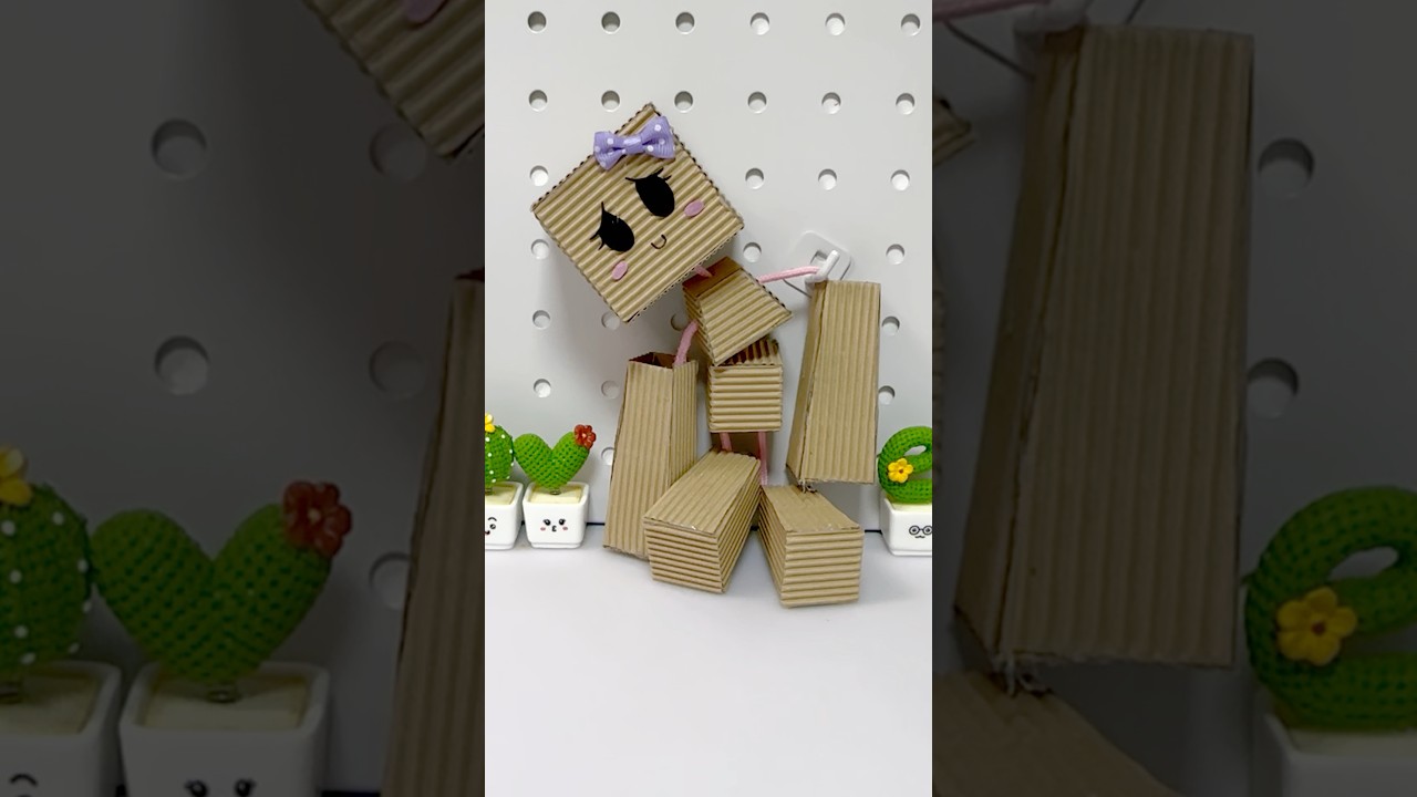 📦DIY Cardboard Ragdoll #creative #ideas