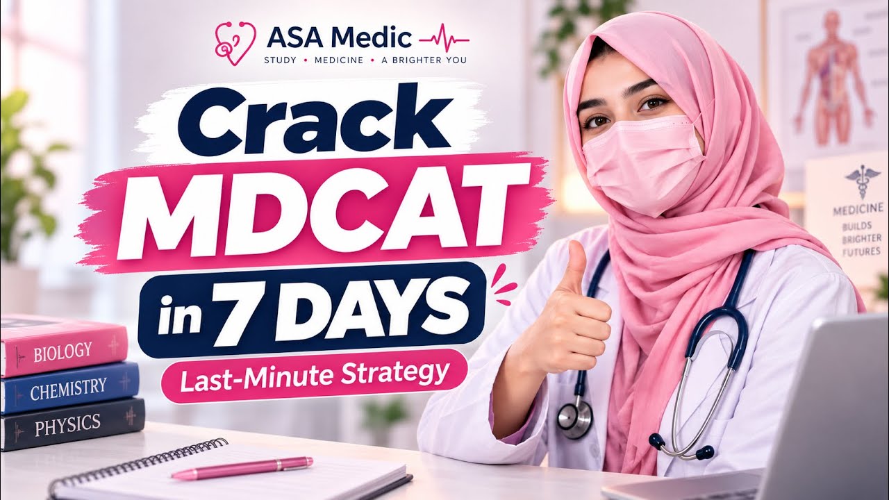 How to Crack MDCAT in Last 7 Days 🔥 | 7 Day MDCAT Strategy | MDCAT 2026 | ASA Medic