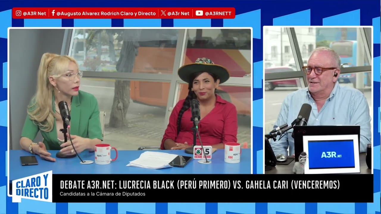 Gahela Cari (Venceremos) vs Lucrecia Black (Perú Primero) debaten Claro y Directo