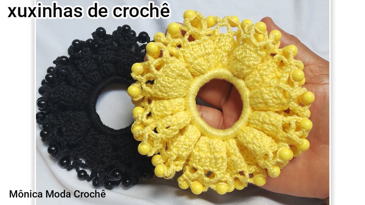 Como fazer uma Xuxinha de crochê (crochet scrunchie)