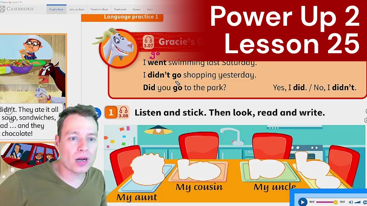 Learn Food Names & Dishes in English | Power Up 2 Unit 7 Lesson 1 Let’s Cook with Teacher AJ
