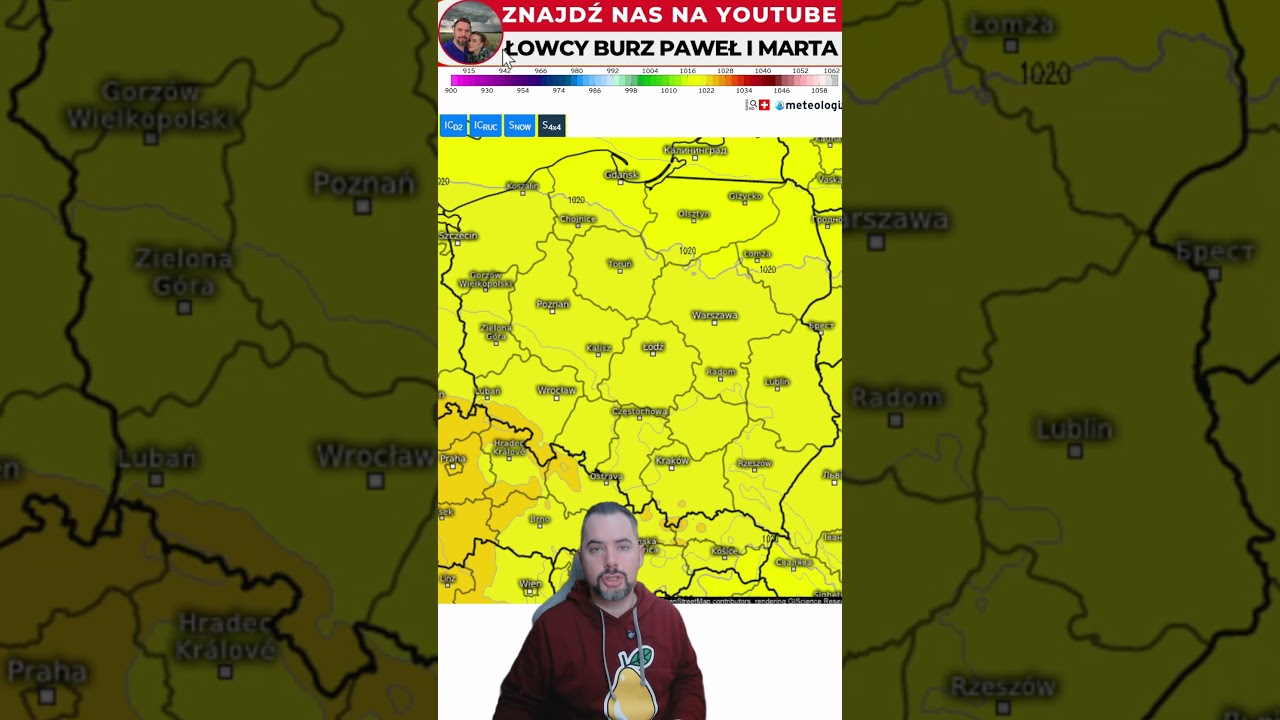 Pogoda na poniedziałek i noc #pogoda #polska