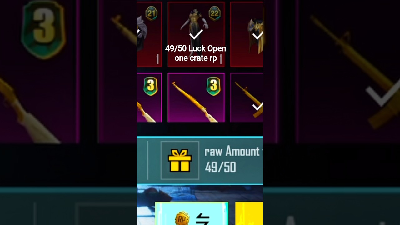 49/50 Luck Open one  Rp Crate