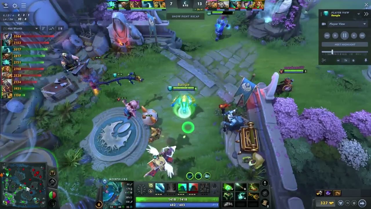 Morphling Hard Carry Safe Lane 7.40c 1200MMR Guardian Rank Climb