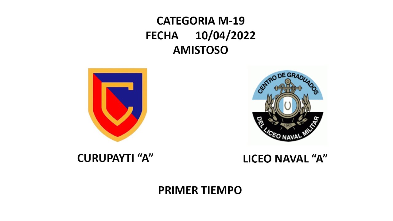 Curupa A vs Liceo Naval A 1er Tiempo - (Cat 2003-2004) - Amistoso - M19 -2022