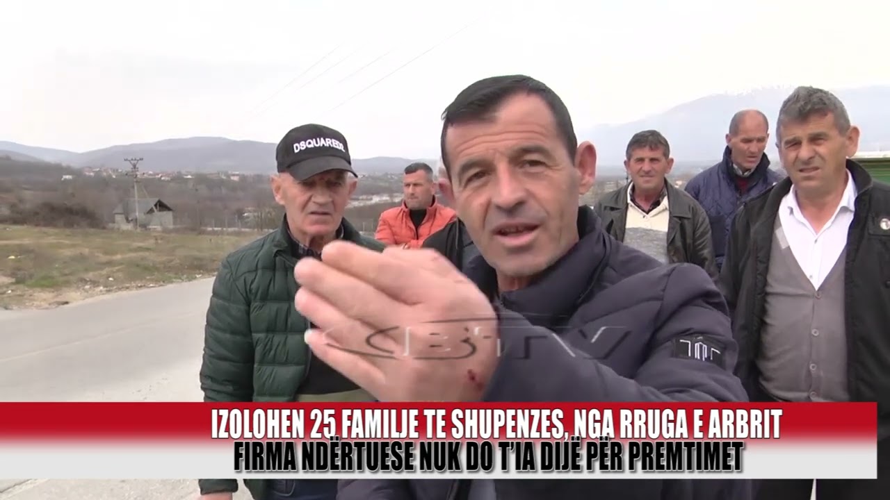 Banorët e lagjes Migoresh ne Shupenze protestojne ne rrugen e Arberit