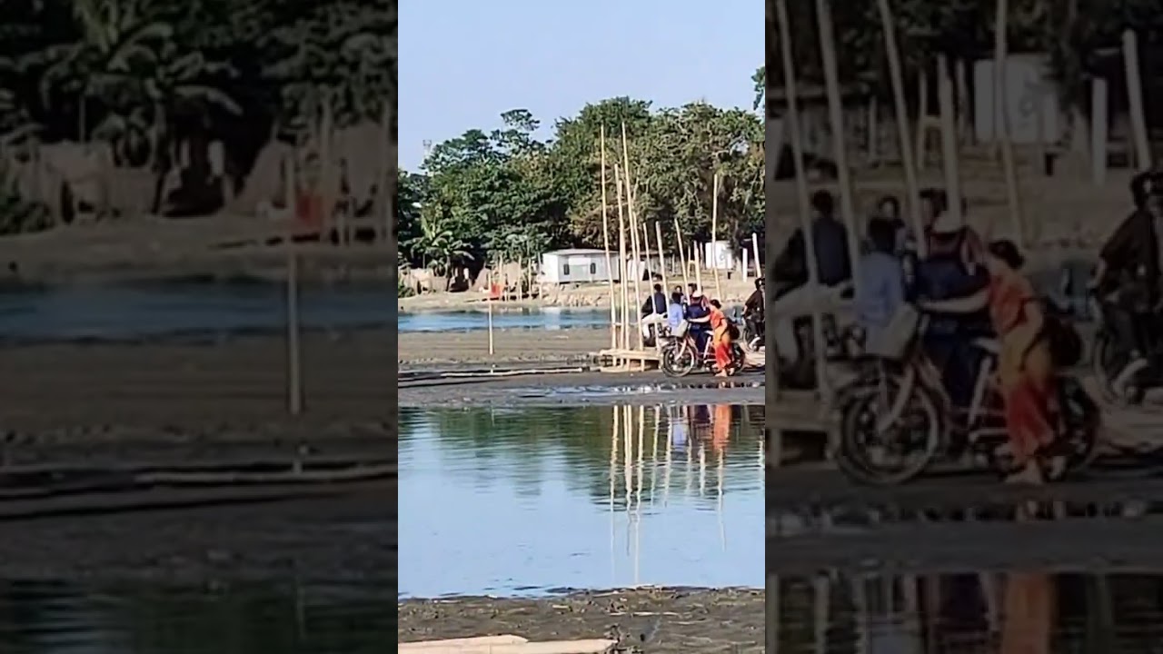 Traditional bamboo bridge, Fasir ghat ,Cooch Behar,WB#shorts