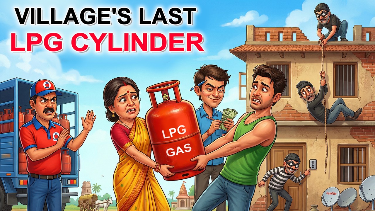 VILLAGE'S LAST LPG CYLINDER | Moral Stories | Animated Stories | Cartoon | English Story  LPG CRYSIS