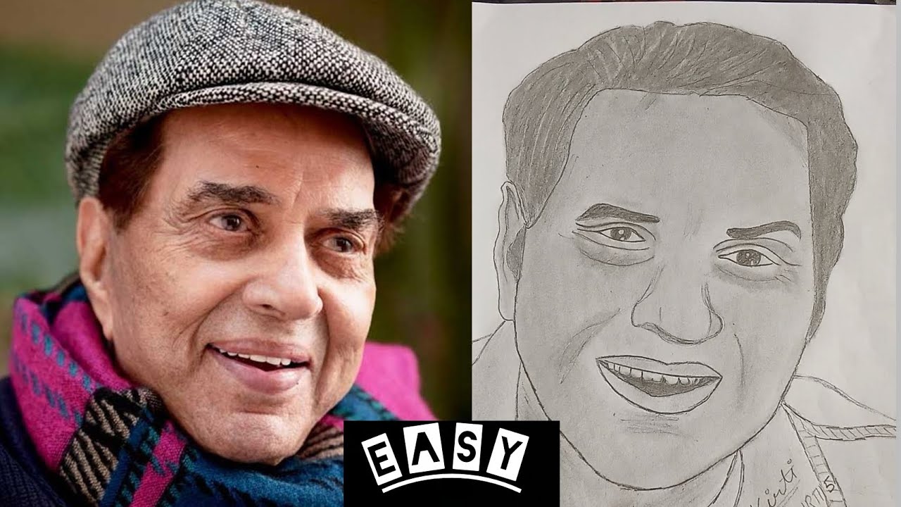 ARTBYKIRTI15 Dharmendra ji skatch #simpledrawing #pencilportrait #veryeasy #ytvideos #likesubscribe 