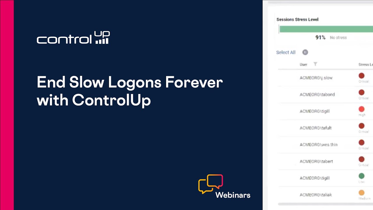 [Webinar] End Slow Logons Forever with ControlUp