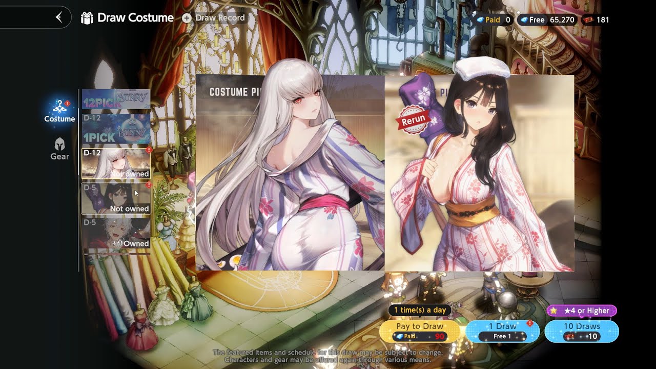 Pulled both Blade and Ventana's Onsen costumes | BrownDust 2!