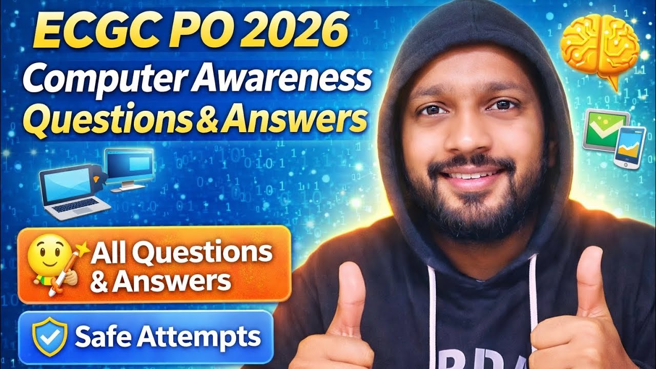 Ecgc Po 2026 All computer Awareness Questions & their Answers in detail !! #ecgc #ecgcpo #computer
