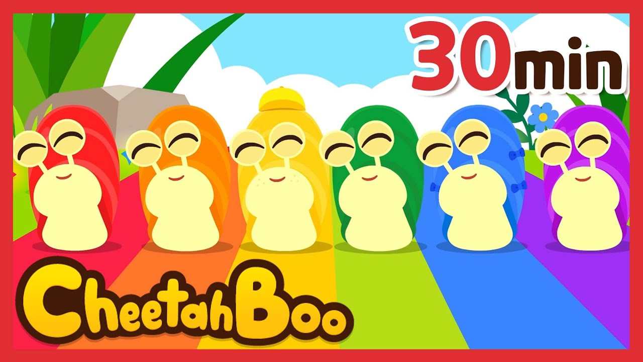 🌈Rainbow Colors Songs | Color & Animal Songs Compilation | Nursery rhymes | #Cheetahboo
