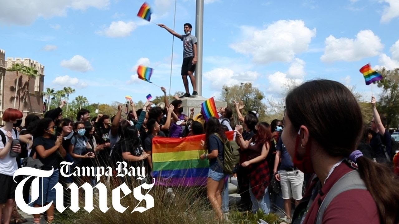 Hillsborough High students protest Florida's 'don't say gay' bill