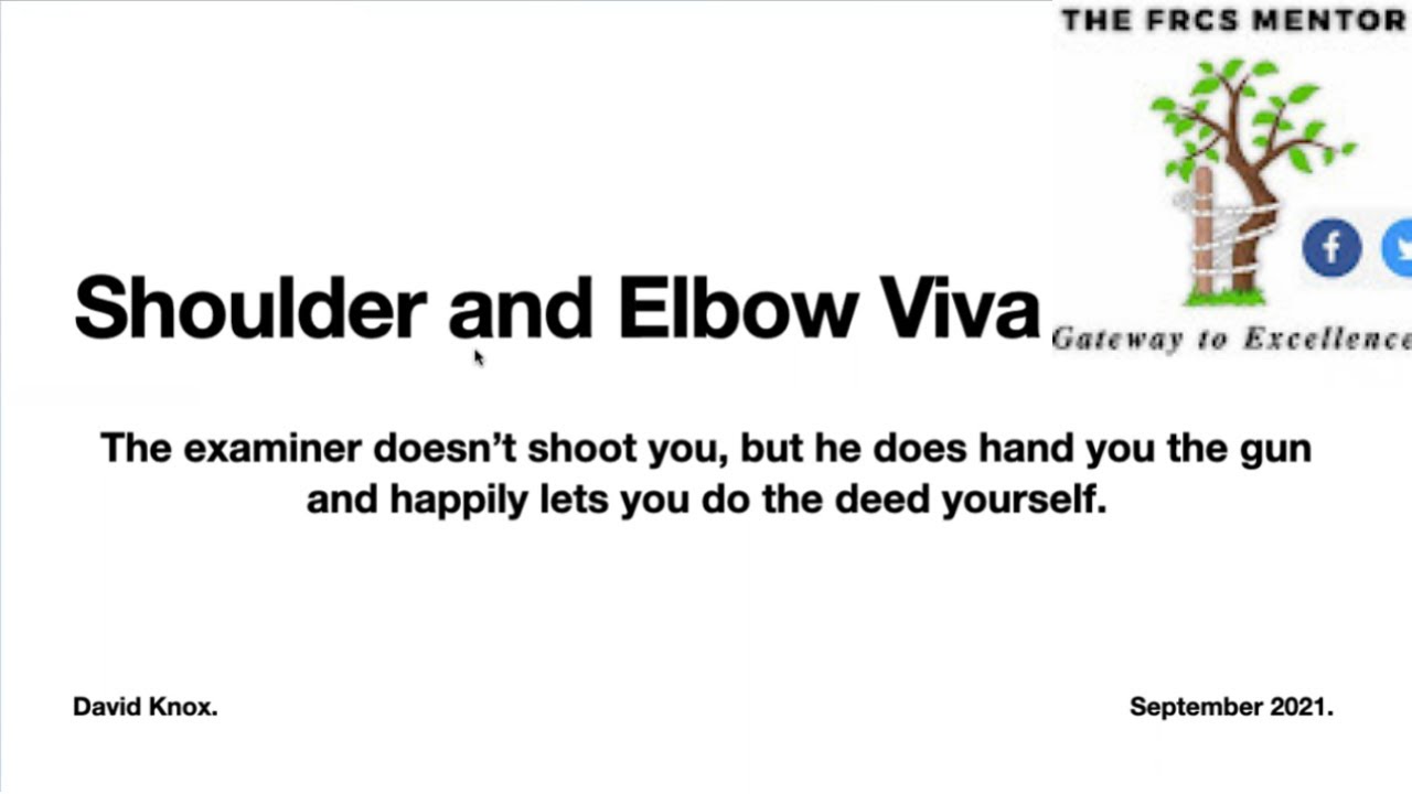 Shoulder and Elbow Viva Cases