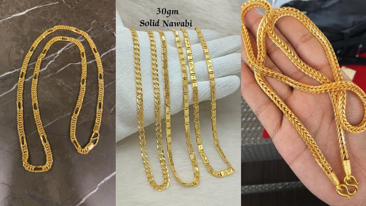 22k Mens gold chain designs Collection with weight and price 2025 collection || Gold chains