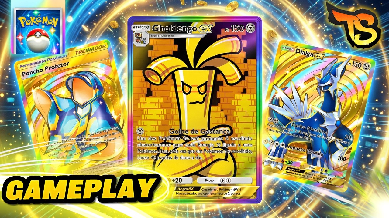Gholdengo ex Está fazendo Chover Ouro! - Gameplay Pokémon TCG Pocket