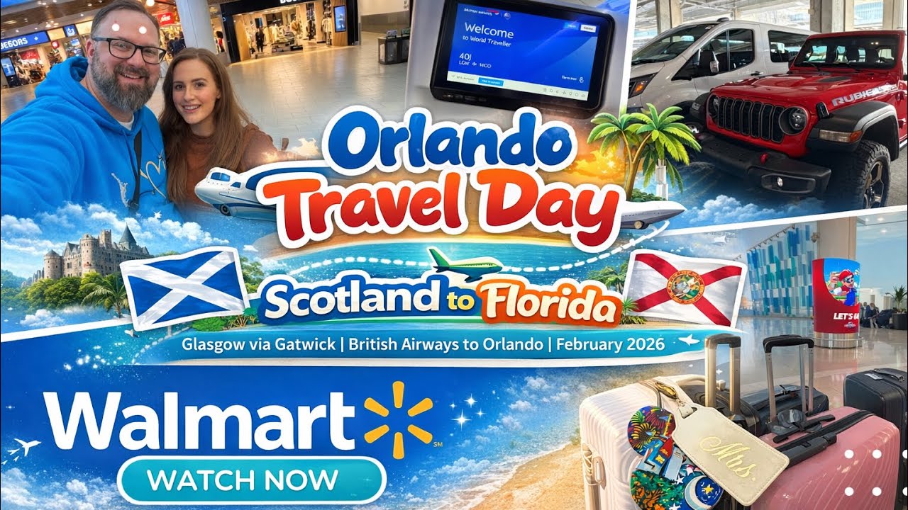 Orlando Travel Day | Glasgow via Gatwick with British Airways | February 2026