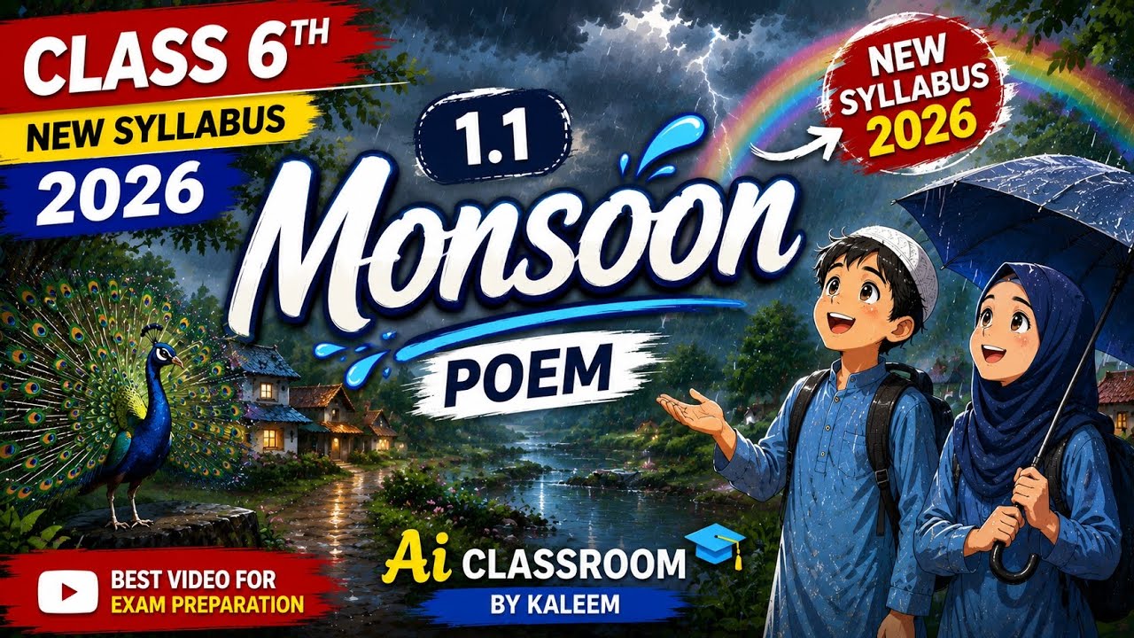 Unit 1.1 Monsoon Poem | Class 6 English| New Syllabus 2026 |