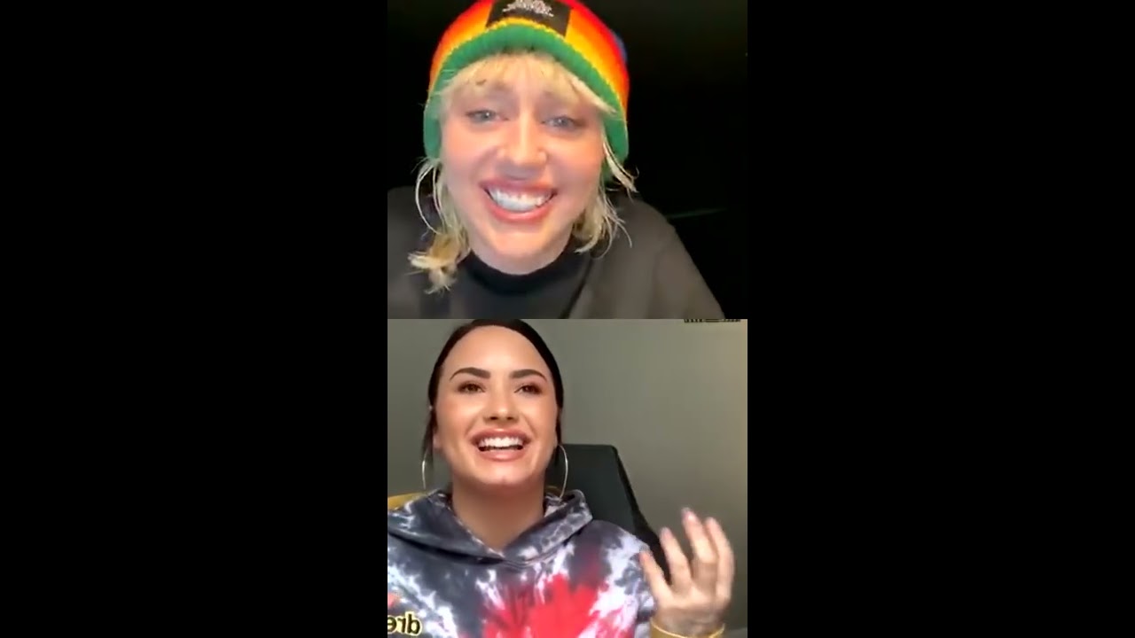 Miley Cyrus and Demi Lovato Instagram Live