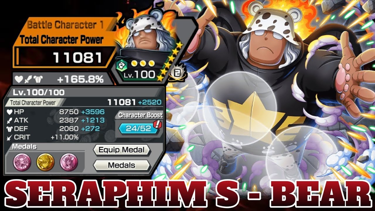 SERAPHIM S - BEAR GAMEPLAY | ONE PIECE BOUNTY RUSH | OPBR
