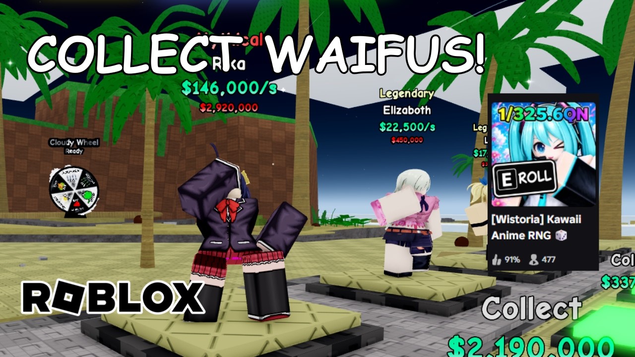 СОБИРАЕМ МИЛЫХ ВАЙФУ В KAWAII ANIME RNG В ROBLOX