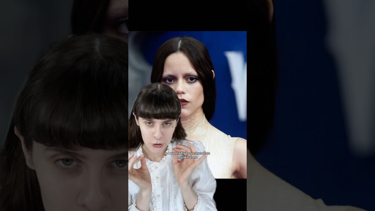 jenna ortega&rsquo;s gothic makeup ! ! 🫀🖤 #gothmakeup #wednesday #makeuptutorial