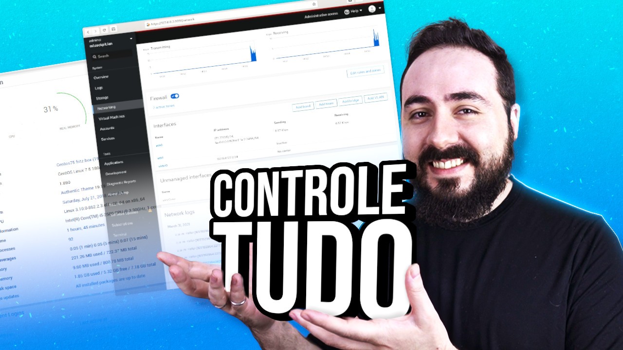 Um painel de controle UNIVERSAL para Linux! (dois, na verdade) - Cockpit e Webmin