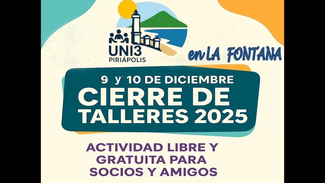 CIERRE TALLERES 2025 UNI3 PIRIÁPOLIS