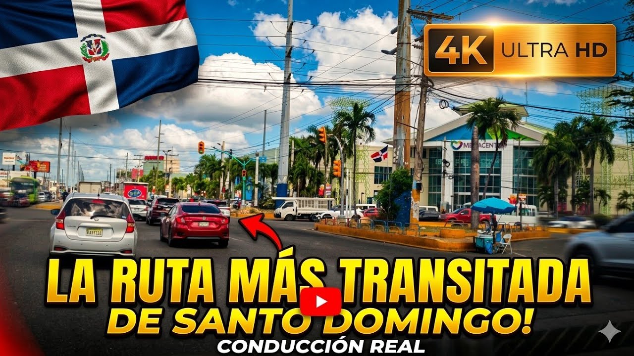 Driving in Dominican Republic 🇩🇴 | Av. 25 de Febrero to Megacentro – Santo Domingo 4K