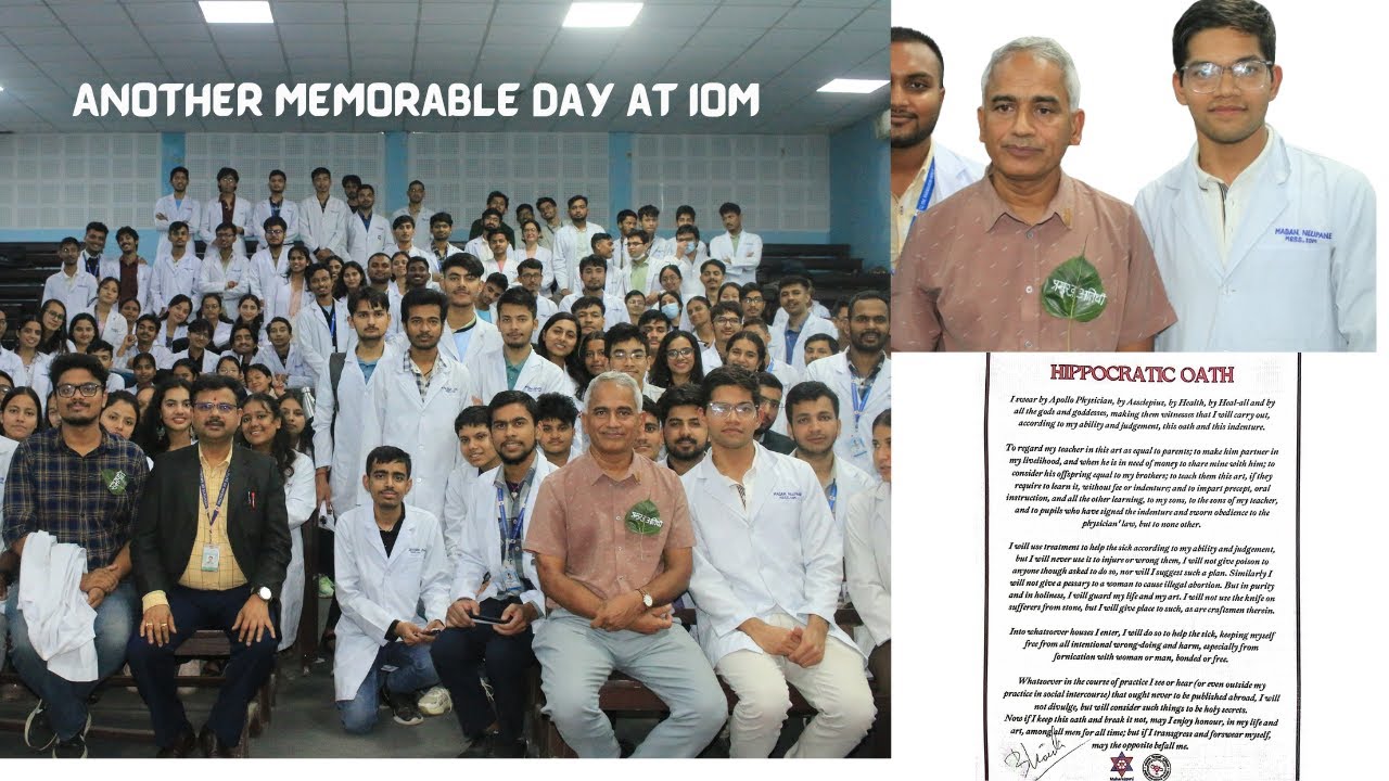 White Coat Ceremony and Hippocratic Oath Taking at IOM by Dr. Bhagwan Koirala Sir || Madan Neupane