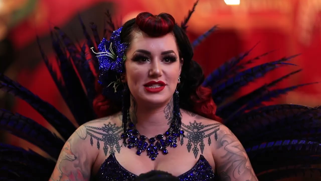 Burlesque Performer Cervena Fox of Lost Spirit Distillery Show & Circus