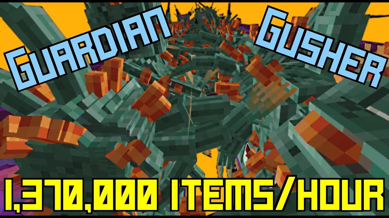 Guardian Gusher! (1,370,000 items/hr) | Minecraft