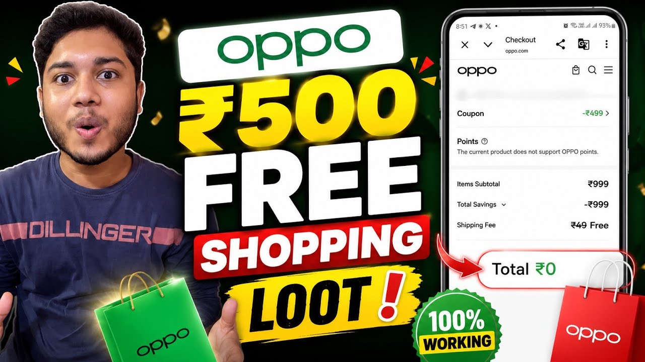 🔥 OPPO ₹500 Free Shopping Loot 2026 | Get Products at ₹0 | OPPO Coupon Spin & Win Loot