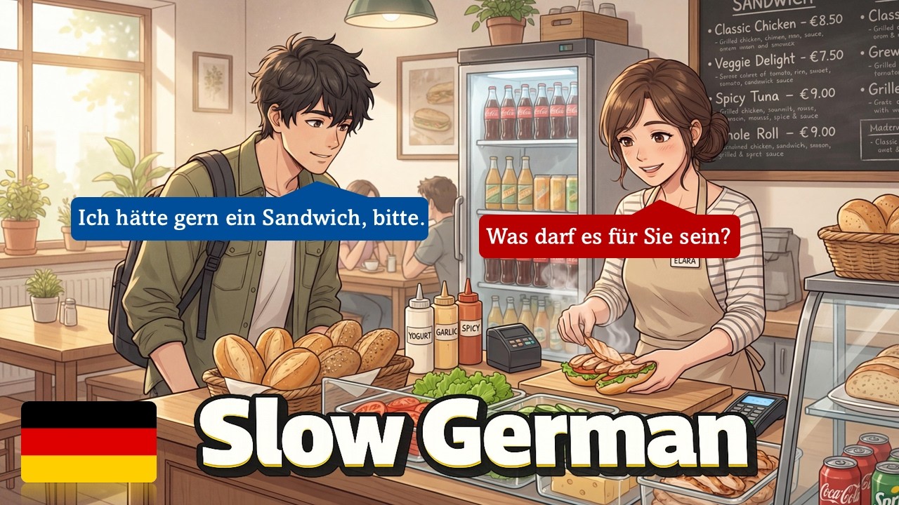 Slow German Conversations – 6 Realistische Dialoge