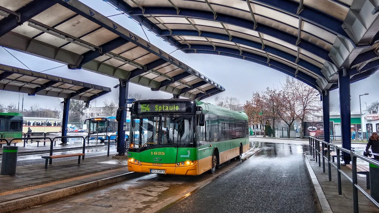 MPK Poznań Linia 154 kierunek Rondo Rataje(trasa zmieniona).Solaris Urbino 12lll gen.