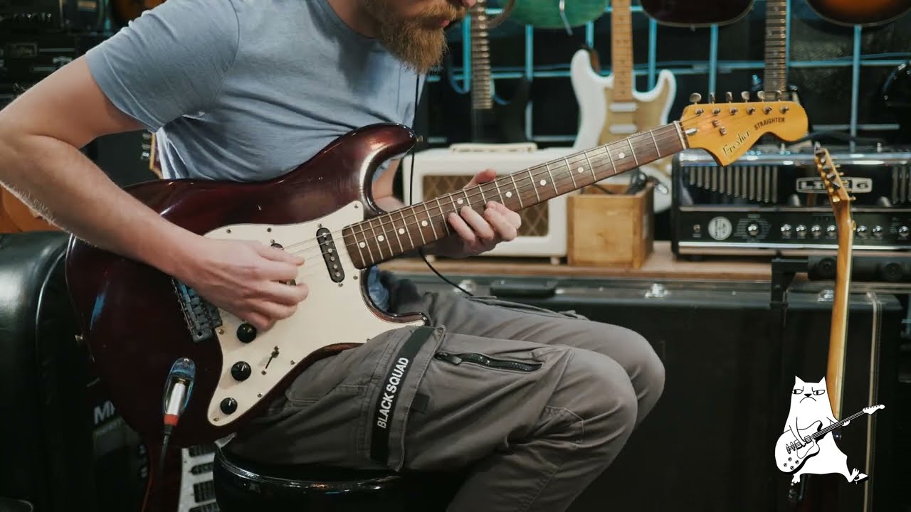 Fresher Straighter Protean Series Stratocaster Dark Cherry Japan 1980 Guitar Demo
