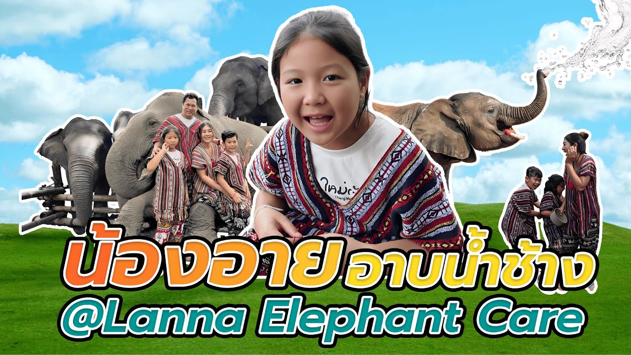 น้องอายไปอาบน้ำช้าง ที่ Lanna Elephant Care