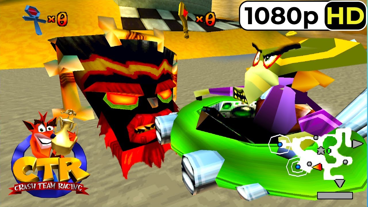 Crash Team Racing [PS1] - N. OXIDE in Adventure (Trophy Race only) [1080p HD]