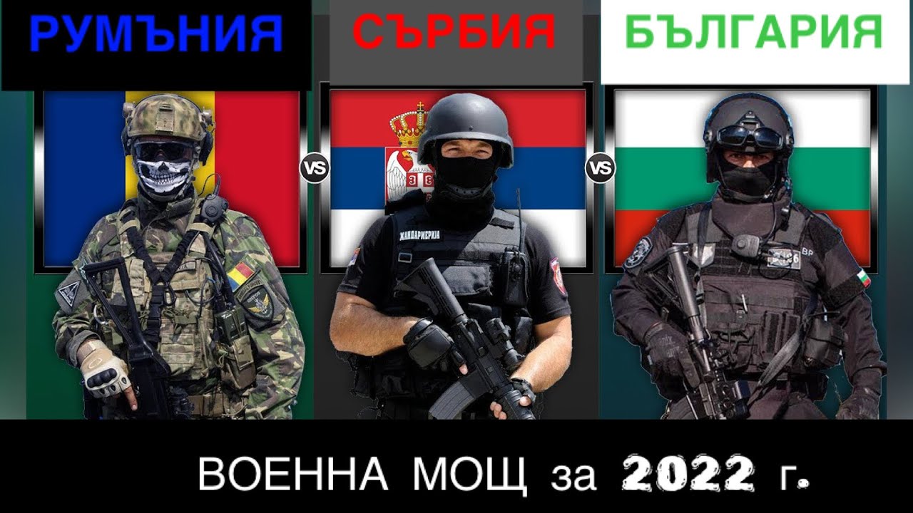 ВОЕННА МОЩ - БЪЛГАРИЯ, СЪРБИЯ и РУМЪНИЯ! (Military Power)