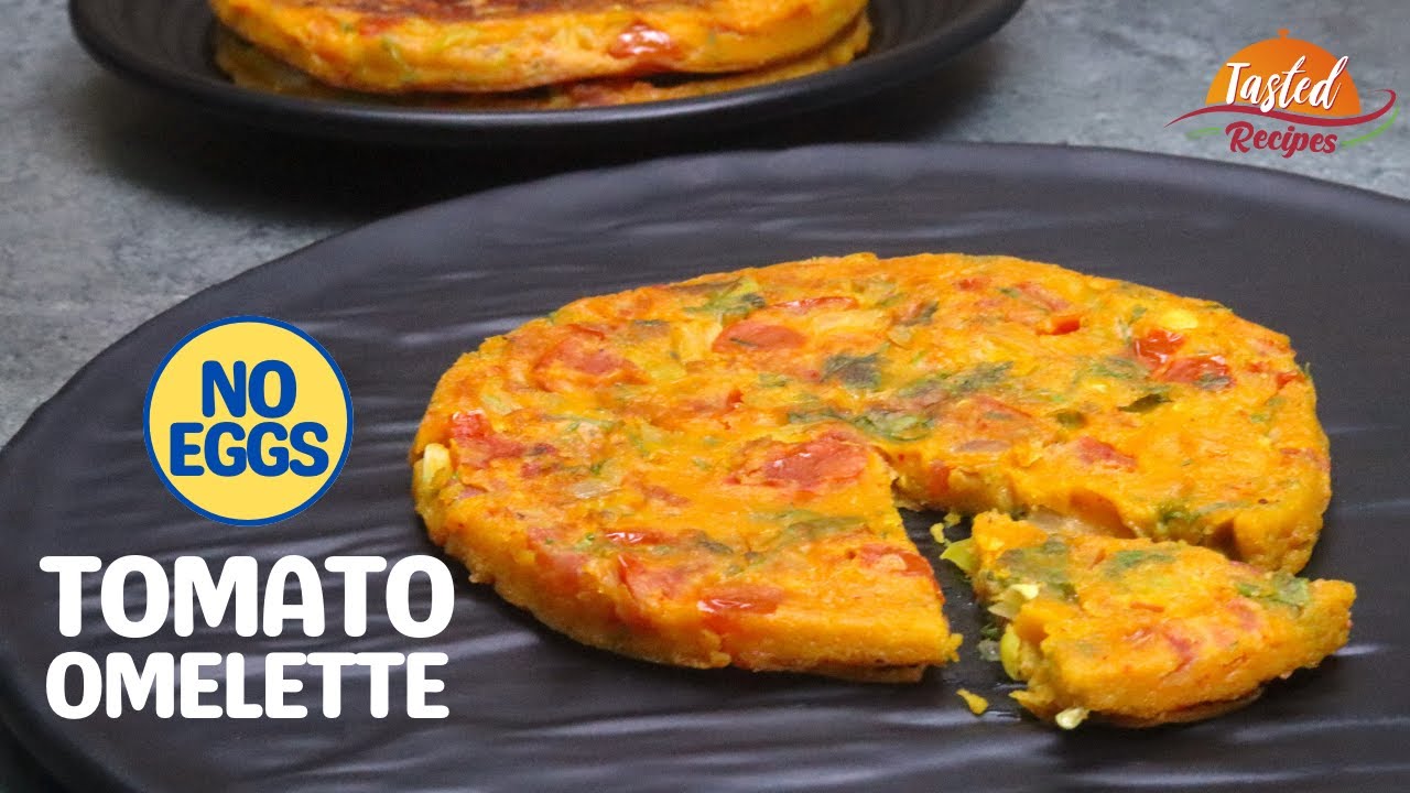 Tomato Omelette Recipe - वेज आमलेट - Veg Masala Omelette by TastedRecipes