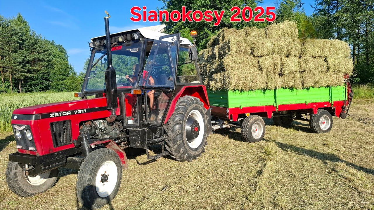 🇵🇱Polskie sianokosy 2025🇵🇱 ||💪Ursus c330 & Zetor 7211💪|| Koszenie, przetrząsanie i zbieranie kostek.