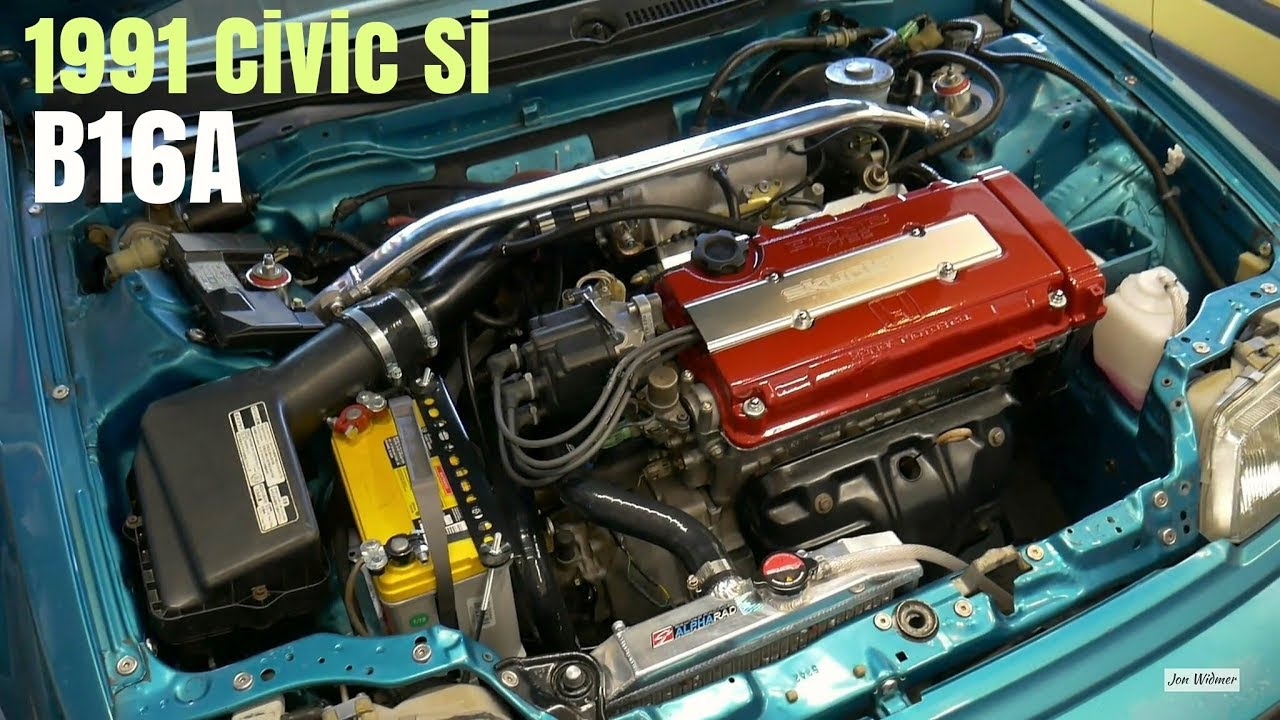 Skunk2 Throttle Body & Strut Bar, EF9 JDM Intake Box, Radiator Hoses 1991 B16A EF Civic Si