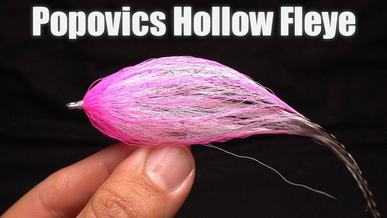 Tying The Hollow Fleye By Bob Popovics. How to Hollow Tie Bucktail and April Fly Giveaway.