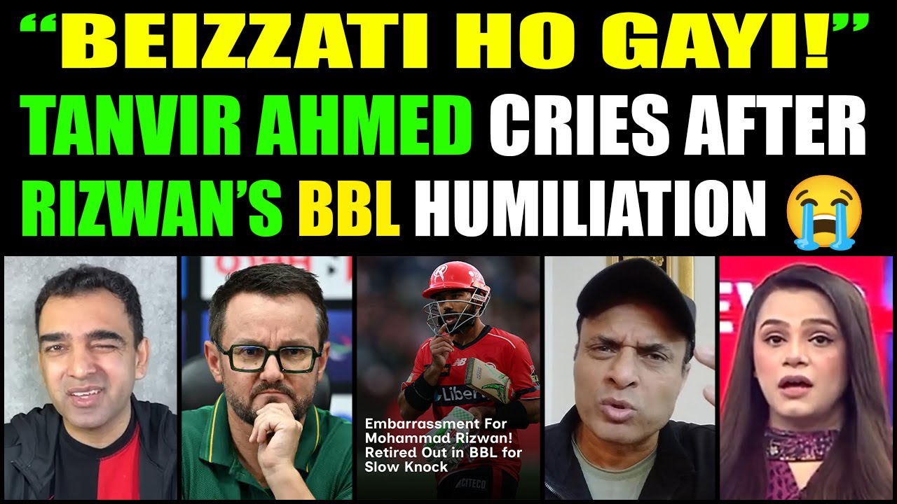 TANVIR AHMED LOSES CONTROL ON LIVE TV AFTER RIZWAN’S BBL HUMILIATION 😭