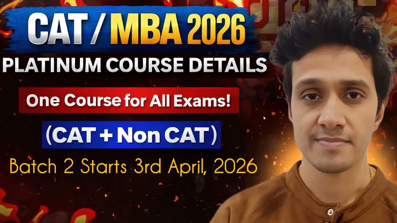 Подробная информация о платиновом курсе CAT / MBA 2026 | Новый набор начинается 3 апреля || Зона ...