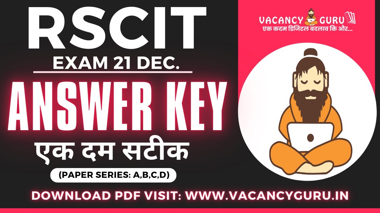 RSCIT answer key 21 December 2025 RSCIT Answer key today RSCIT 21 December 2025 Answerkey RSCIT Exam